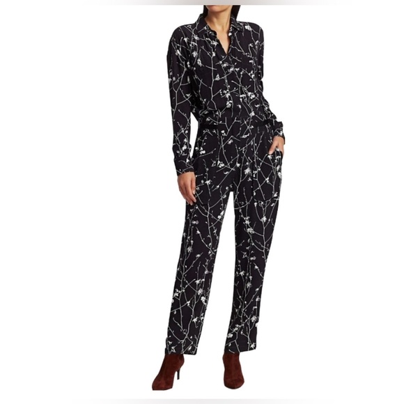 RAG & BONE Therese Print Shirt Jumpsuit Size 6